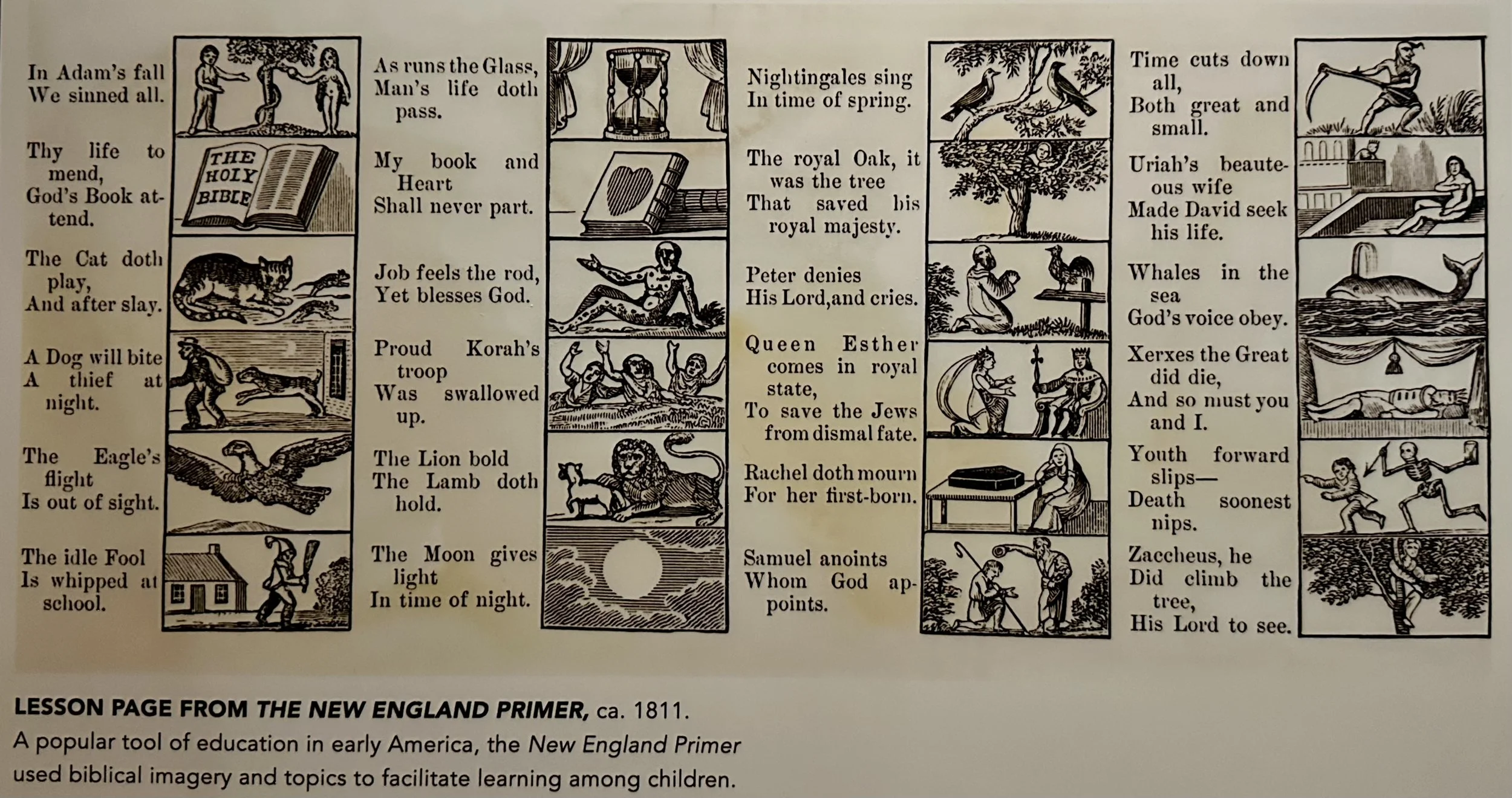 Lessons from the New England Primer Museum of the Bible