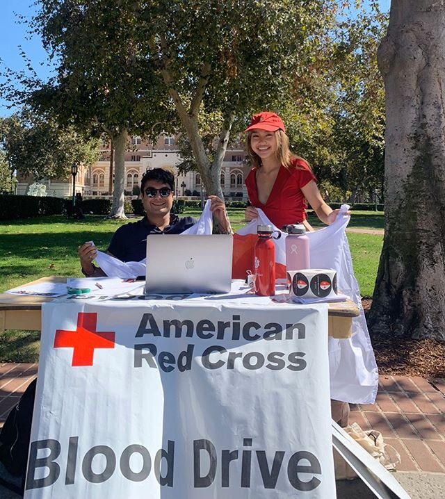 Red Cross directors Mihir Somaiya and Katelynn Tran at your service! 🤩 Come find them along with all our E-Board members tabling for the Spring 2020 Blood Drive 💉from 10am-2pm on 2/19 &amp; 2/20. Our table will be on Trousdale closest to Tommy Troj