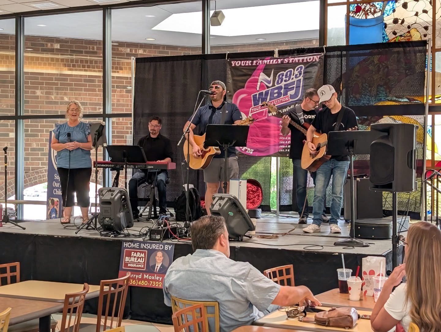 Josh Paul and Anchor Ridge are on stage now for @wbfj ! My set starts at 7 PM. Head on out to Hanes Mall, Upper Level Food Court by the Chick-fil-A!!