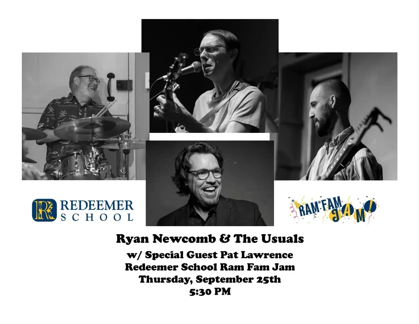 It's always a good time when I get to take the stage with The Usuals, and this Thursday will be no exception. It will be even more special this time around as we welcome Pat Lawrence on bass! We'll be celebrating the 25th birthday of @redeemerrams at