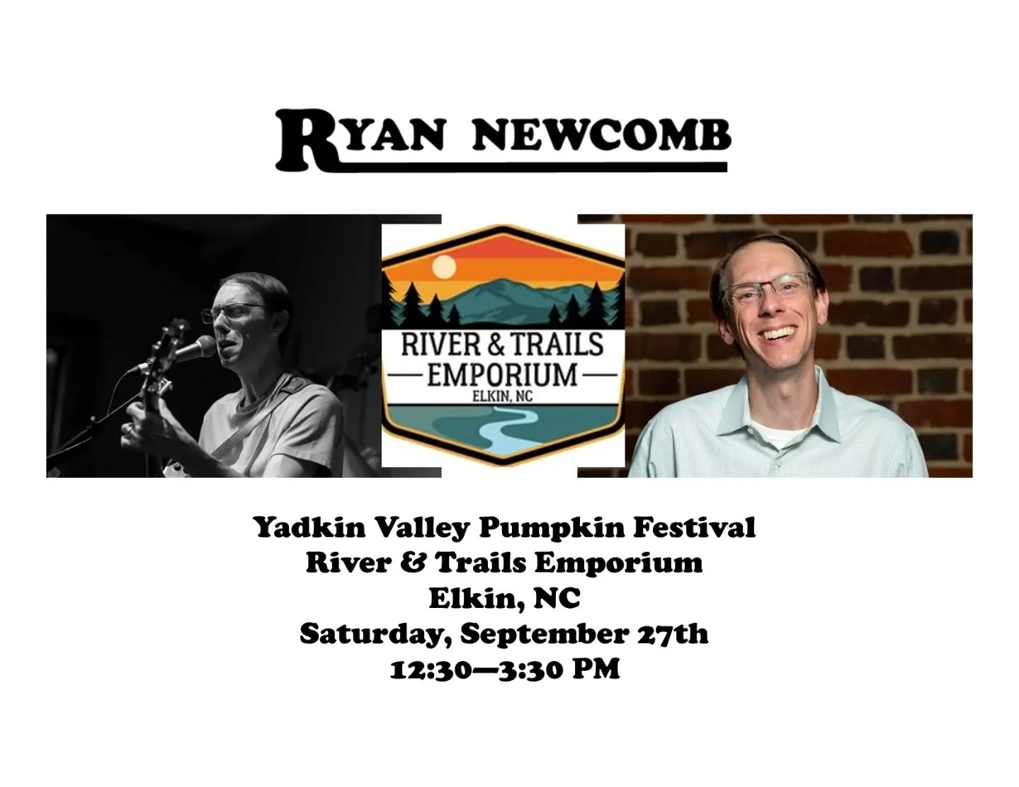 Venue change!! Due to the potential for rain and storms in Elkin tomorrow, my performance at the Yadkin Valley Pumpkin Festival is moving to @river_trailsemporium and @creamydayz . If the weather is ok, I'll be outside in front of the store. If it ge
