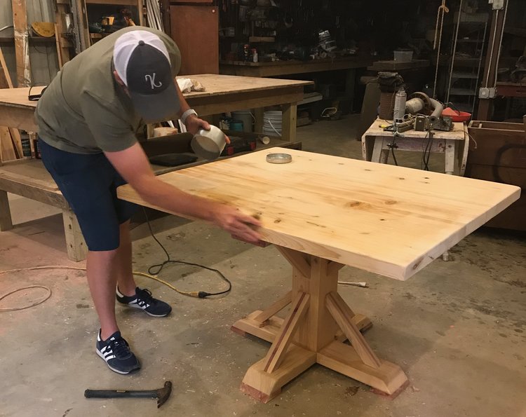 The Stevens Farmhouse Table Southern Swell Wood Co The Stevens Farmhouse Table, Cedar Farmhouse Table