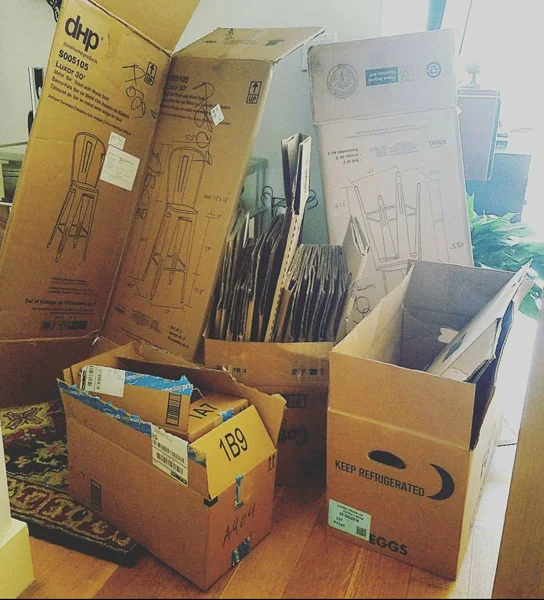 Half the boxes I gathered from local shops in my area!