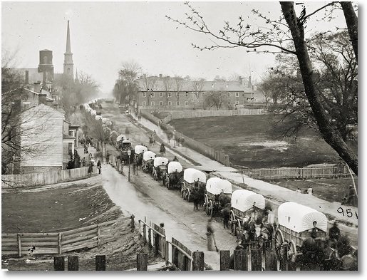 Supply train during the American Civil War