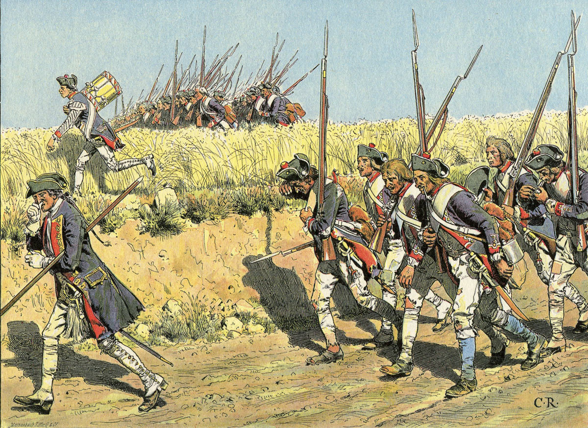 The image of hard marching armies in the Seven Years War