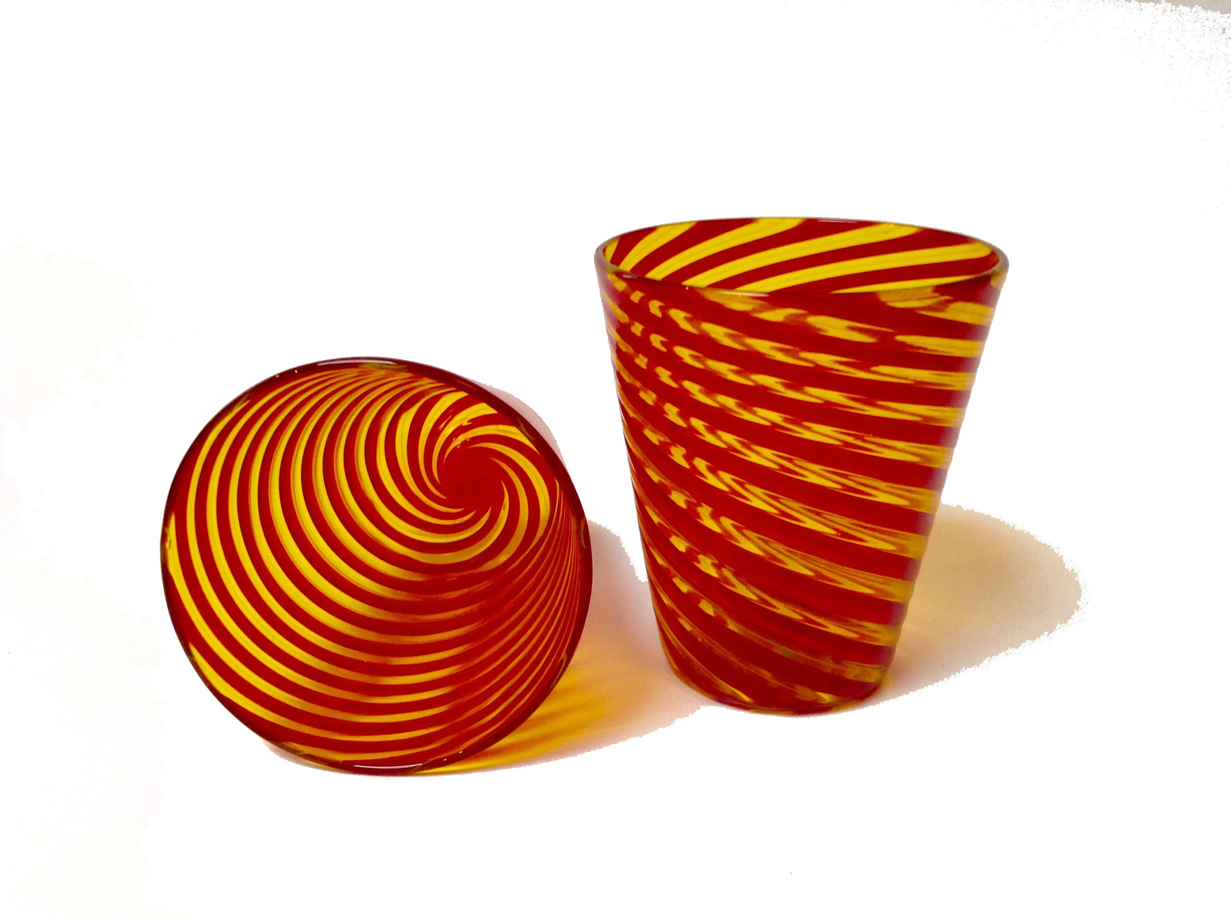 Red & Yellow Striped Glasses