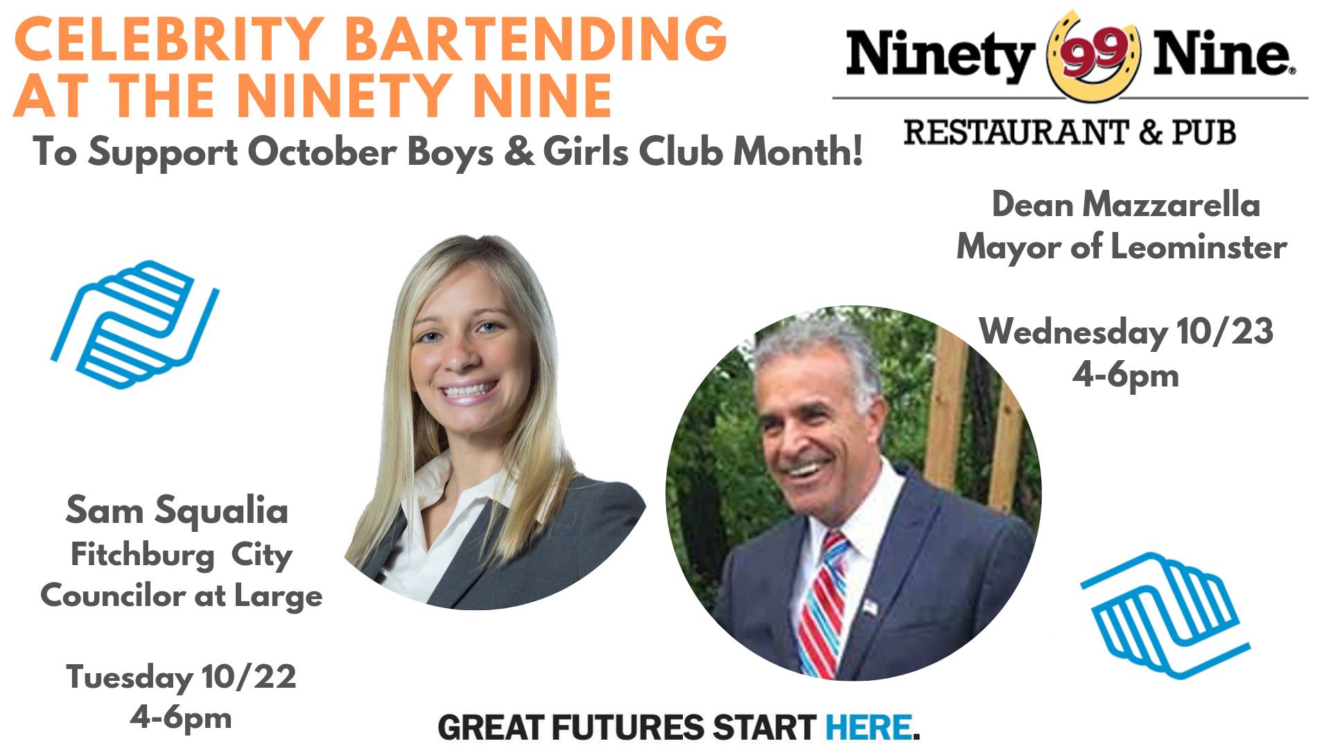 Celebrity Bartending at the 99 for the Boys and Girls Club!