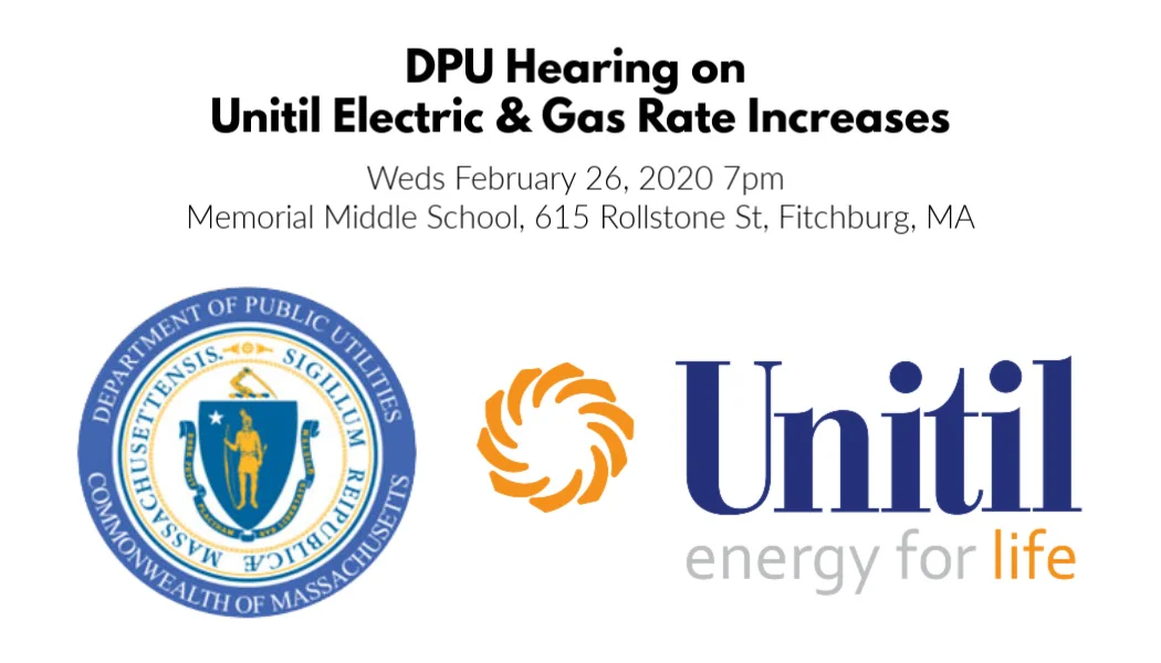 DPU Hearing on Unitil Electric &amp; Gas Rate Increases 2.26.2020