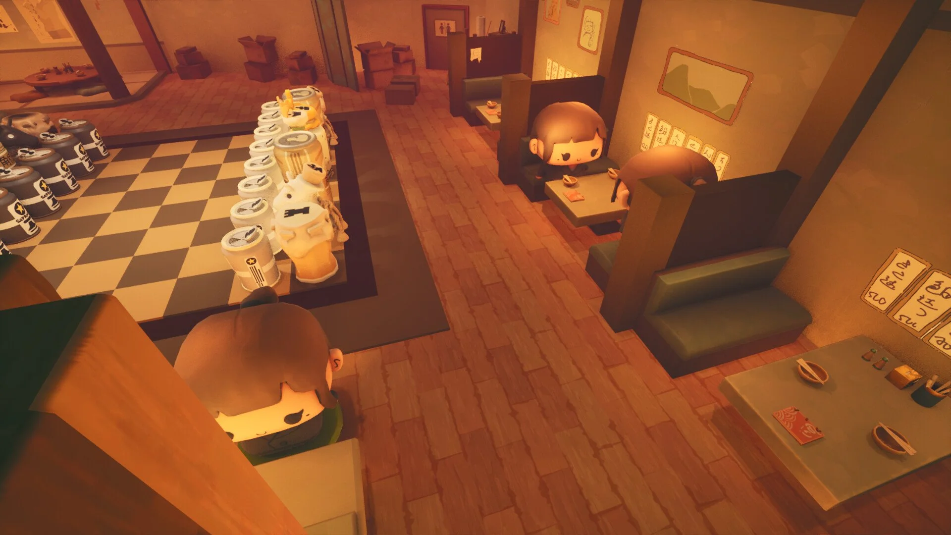  Camera view showing NPCs who can approach you or talk to you during cutscenes or in-game dialogue segments 