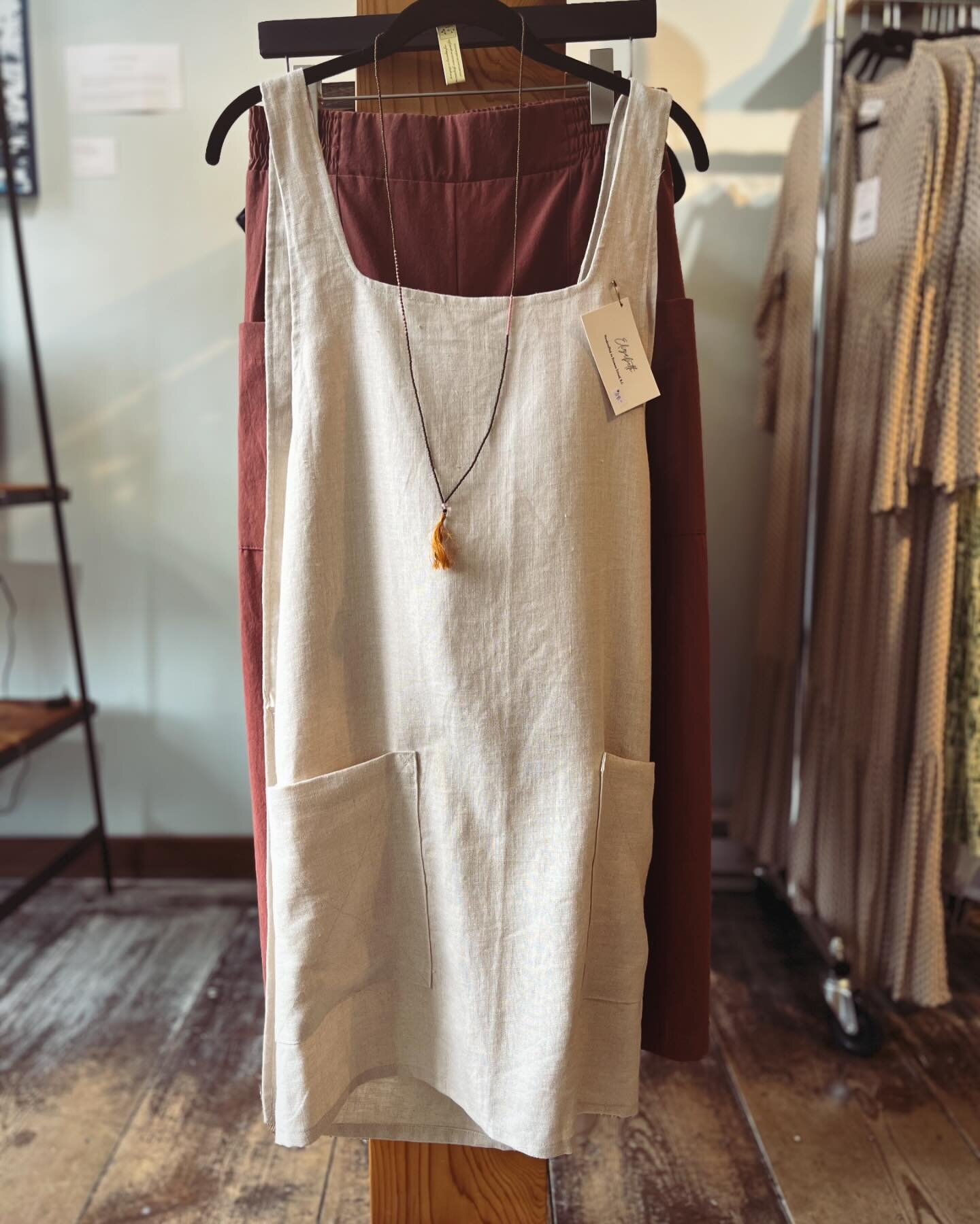 The @elizabeth.homestead apron looking so pretty in the shop.