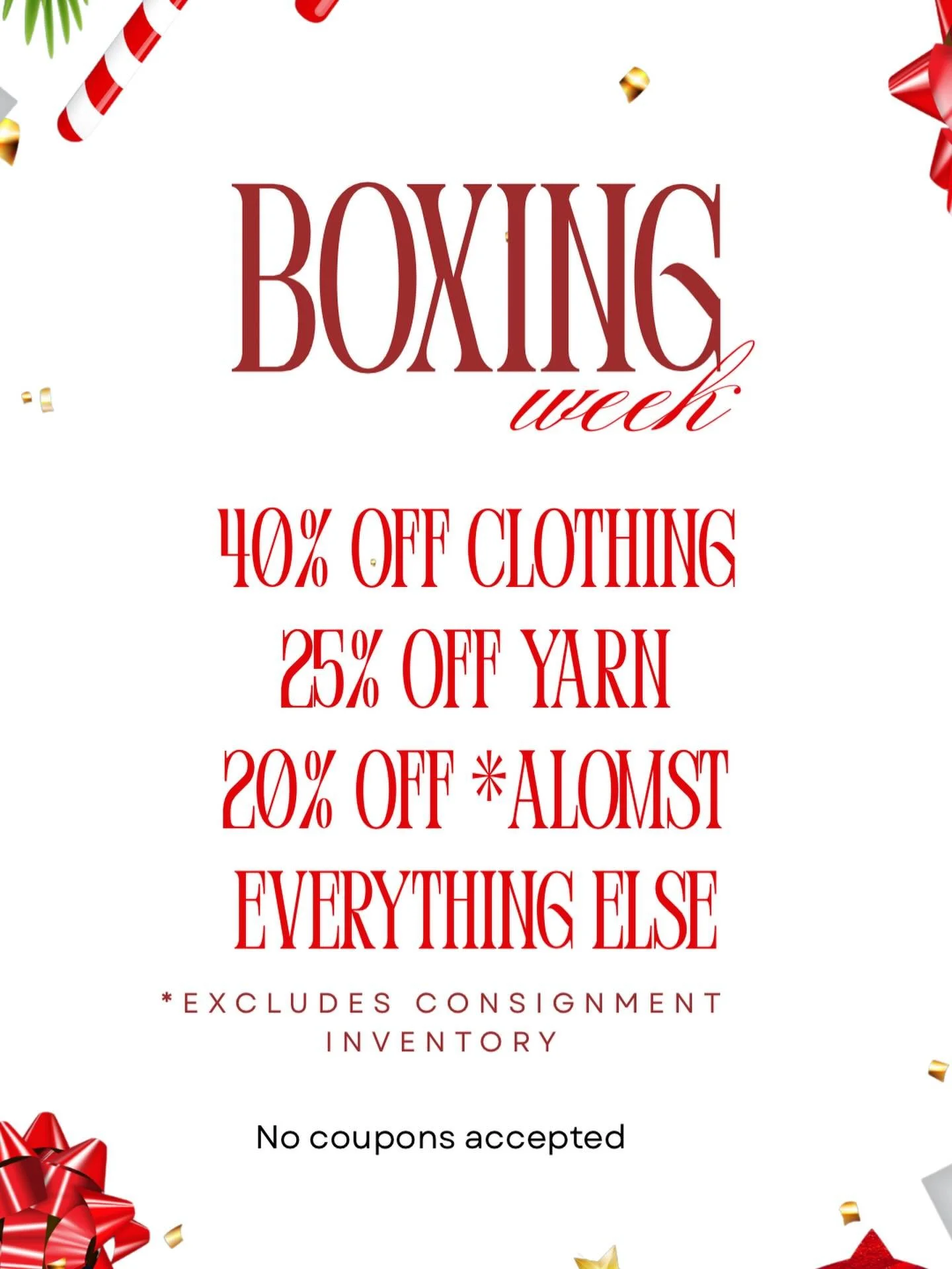 Dec 27-31 boxing week sale 🧨