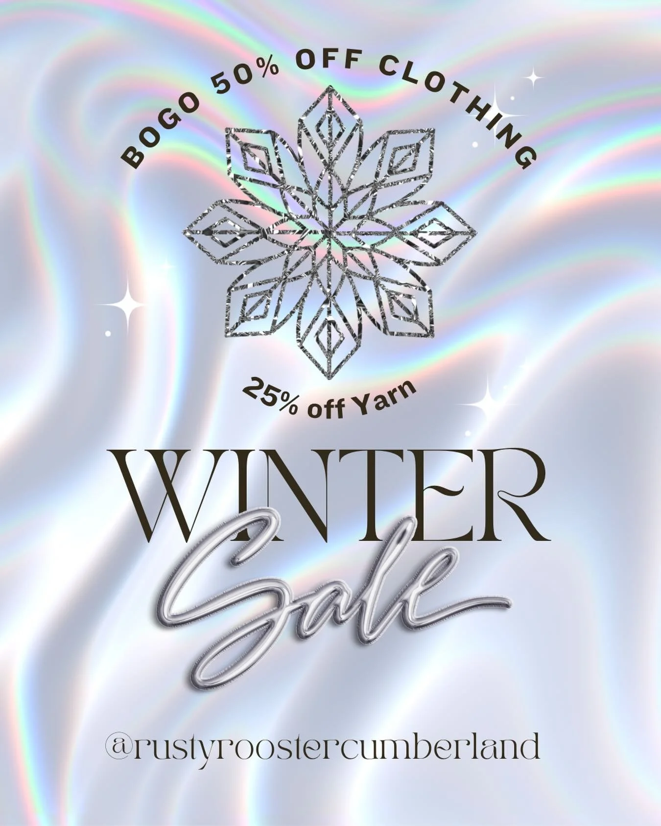 This is a a great opportunity to grab that sweater or dress (or both) that you&rsquo;ve had your eye on, or replenish your stash after holiday projects. All clothing is buy 1 get 1 50% off and all yarn is 25% off. Limited time only so don&rsquo;t wai