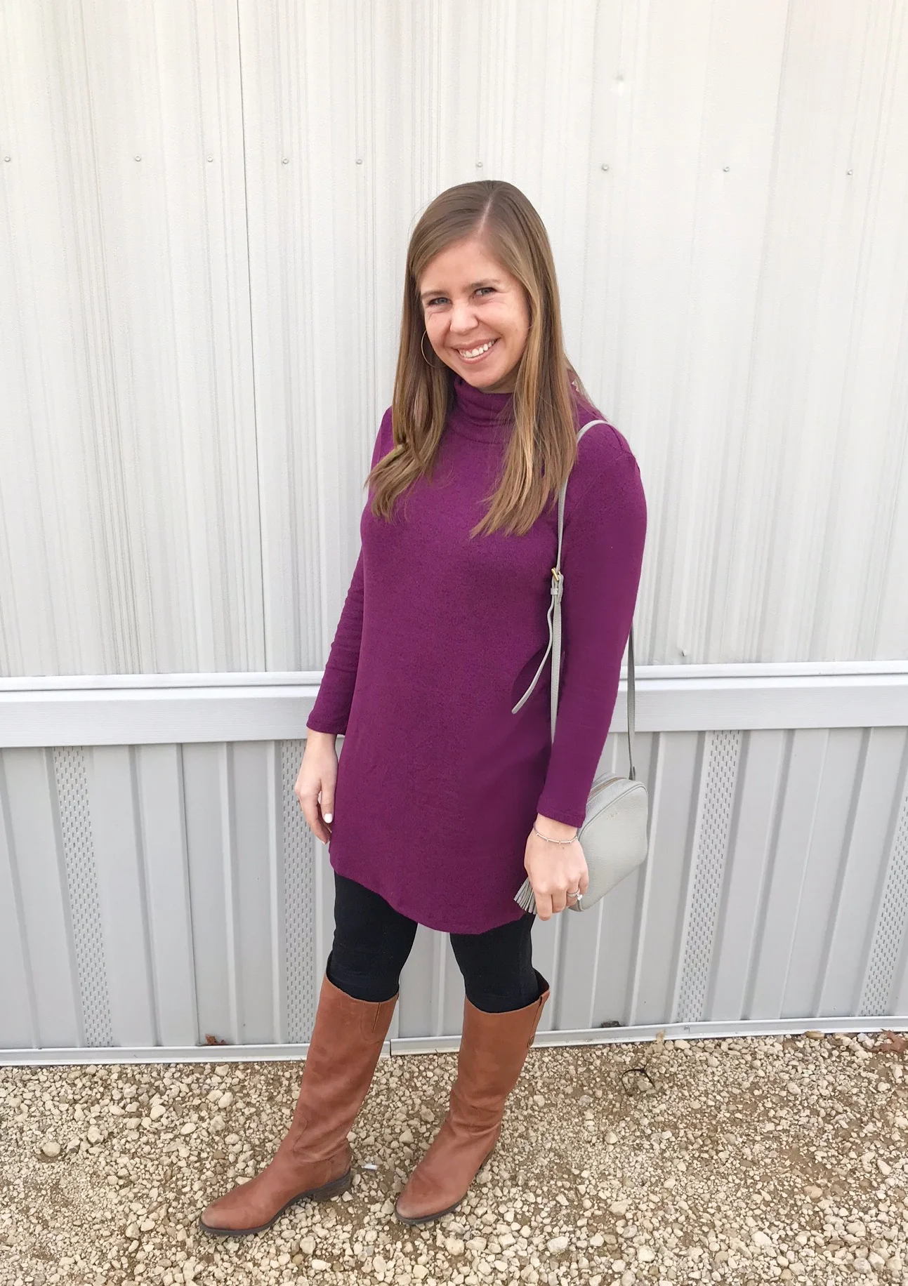 My favorite plush turtleneck tunic (that I have in wine, gray, and olive!)