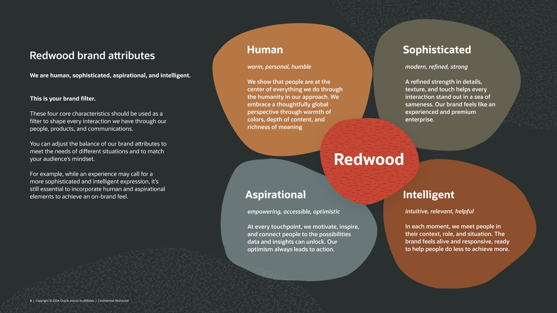 Redwood brand attributes