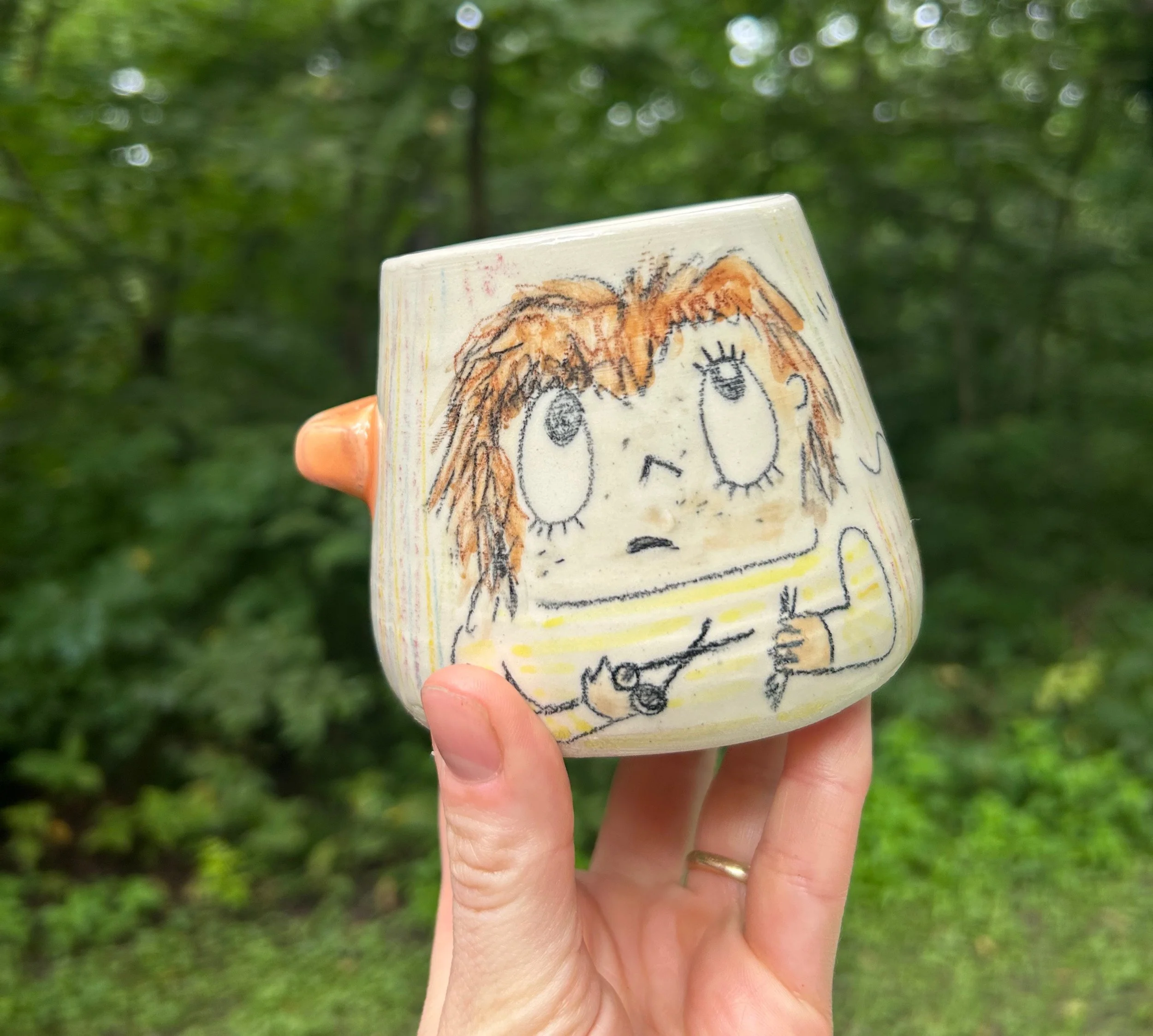 Haircut Wheelthrown Porcelain Sipper