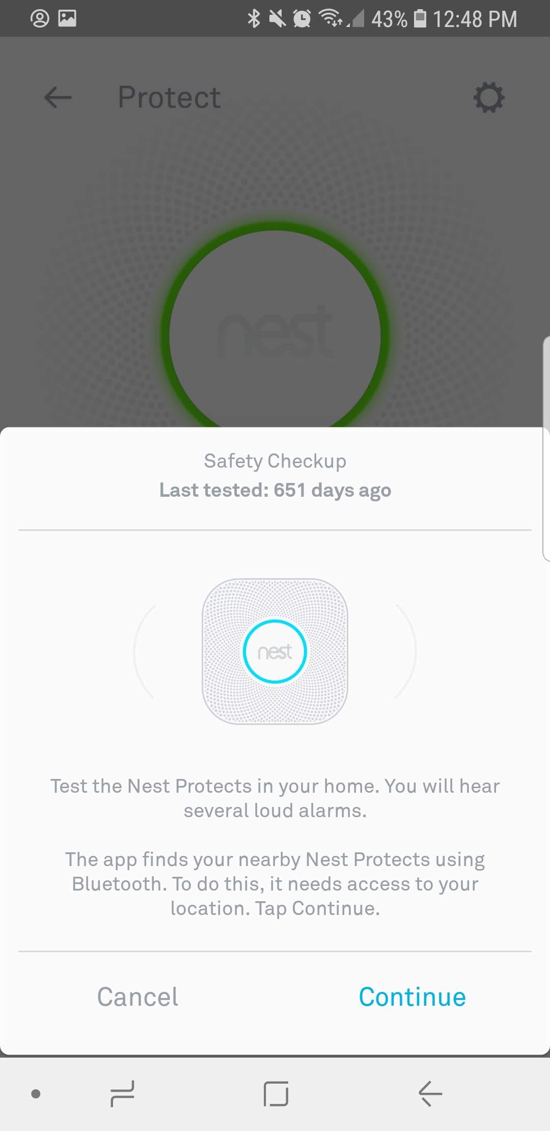 nest secure sensor battery life