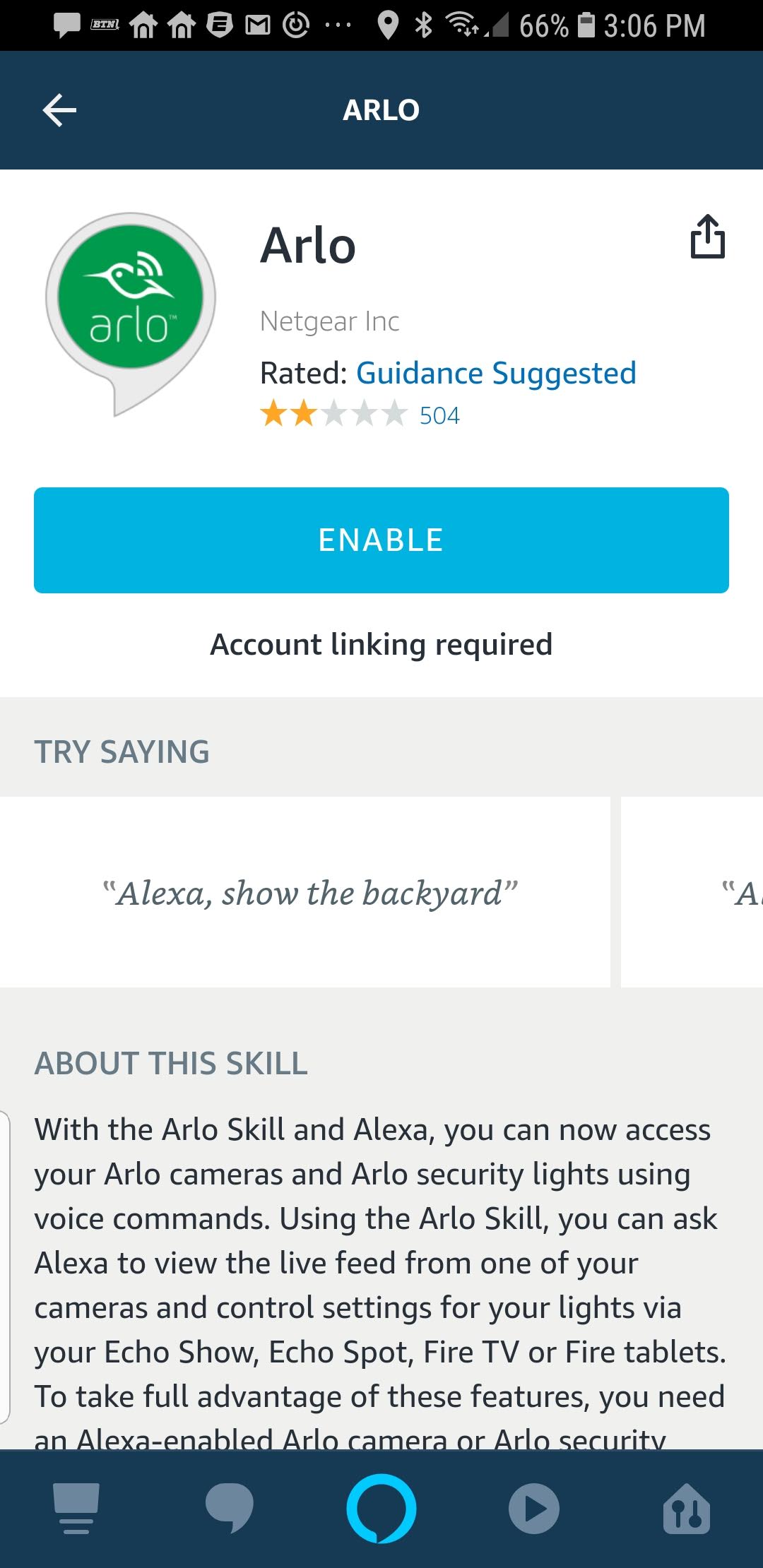 alexa and arlo pro