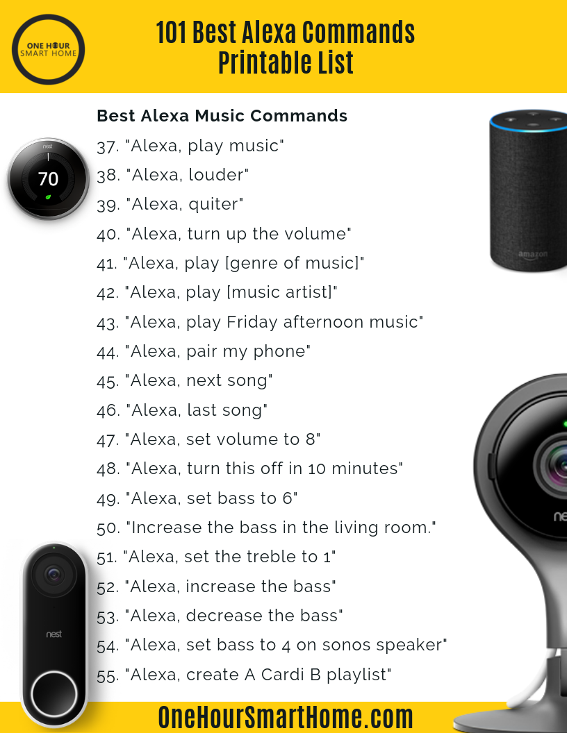 uddannelse kapsel chikane The 101 Best Amazon Alexa Commands — OneHourSmartHome.com