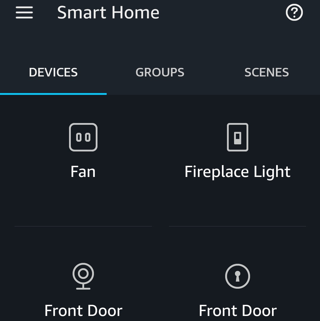 The Ring Door View Cam Shows up As the “front Door” in the Alexa. The Other “Front Door” item in the screen is a Smart Lock Compatible With Alexa.