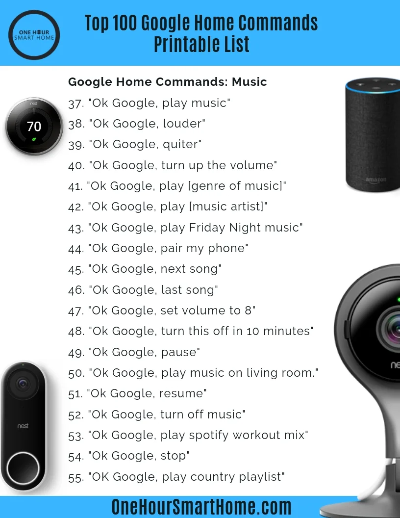 Turn Off Google Home Light Commands Google Nest Voice Commands