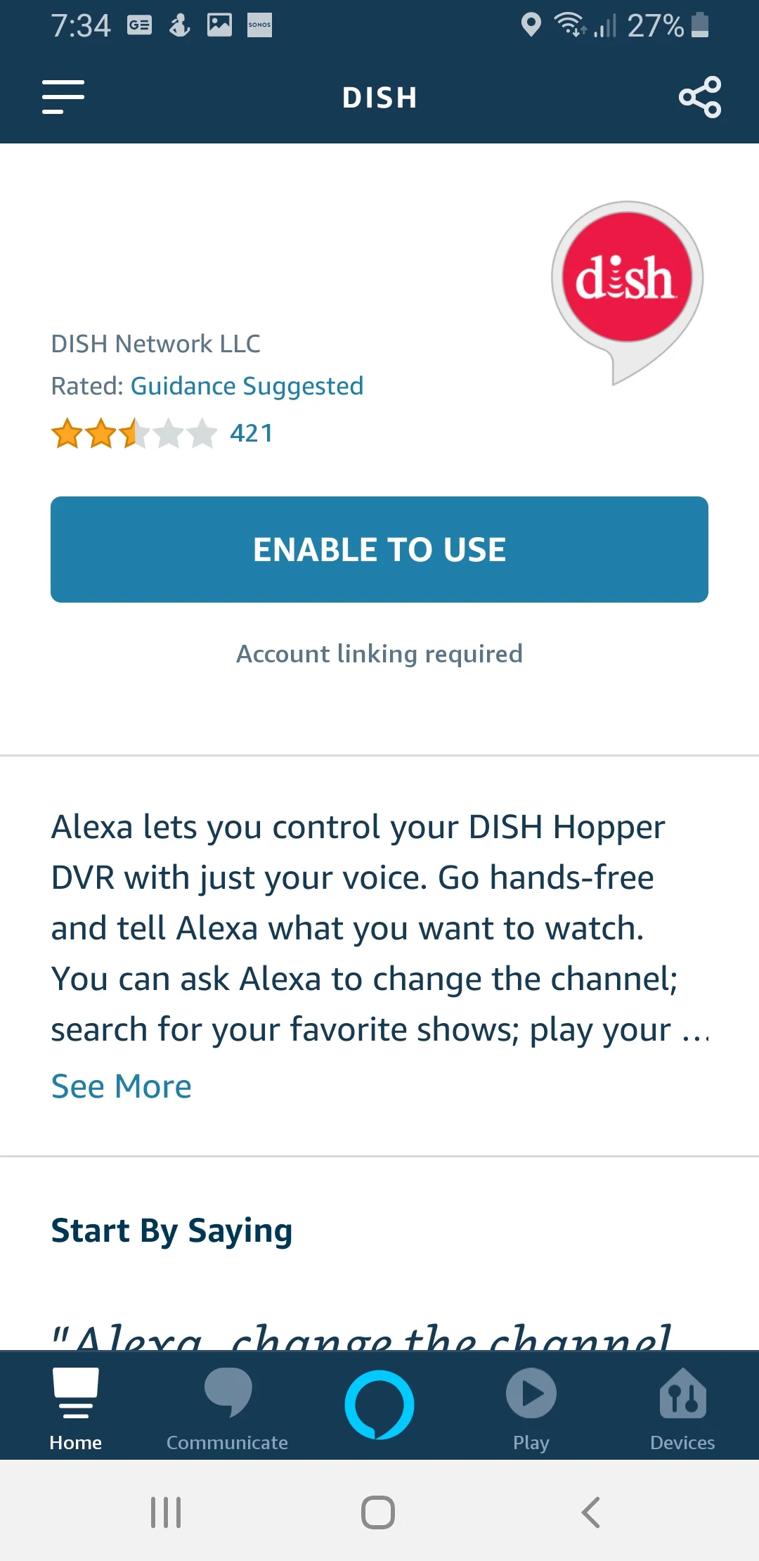 dish alexa setup