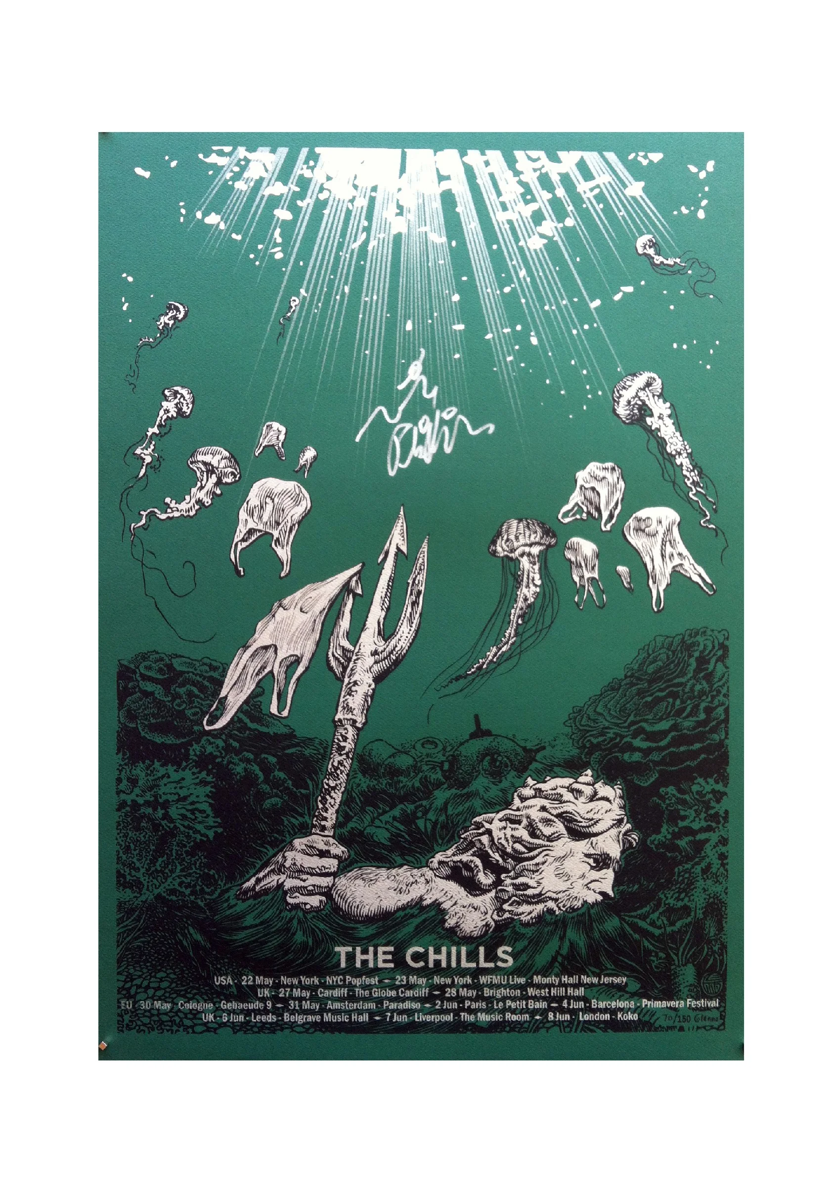 THE CHILLS 2016 USA/US/EUROPE TOUR POSTER
