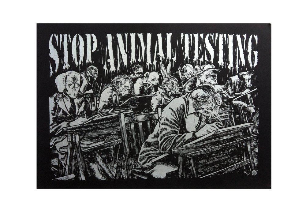 STOP ANIMAL TESTING — Glenno Art STOP ANIMAL TESTING — Glenno Art