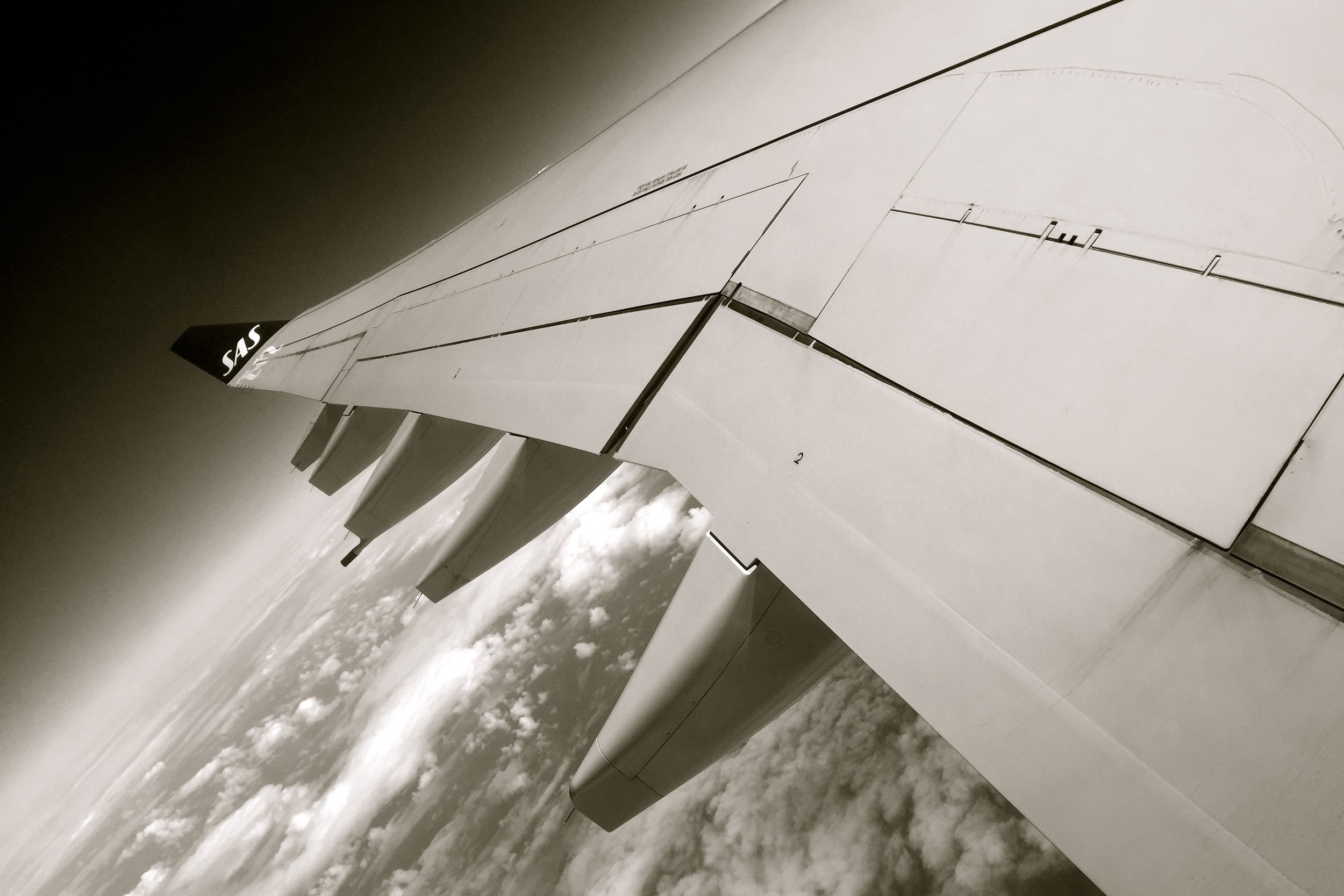 Over the Atlantic Ocean