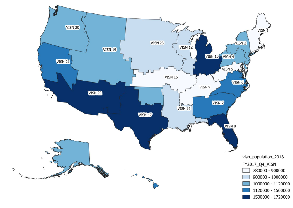 Veterans Affairs Visn Map Developing Choropleths Using The United States Veterans Integrated System  Network (Visn) Shapefiles — Mark Bounthavong