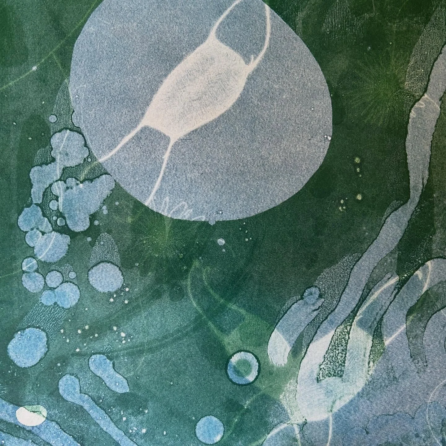 Honored to participate in the @fineartsworkcenter summer print exhibition A Second Pull curated by @janice_redman and @vtomayko which included a day working on monotypes in the best stocked print shop around. These are some in process shots but you&r