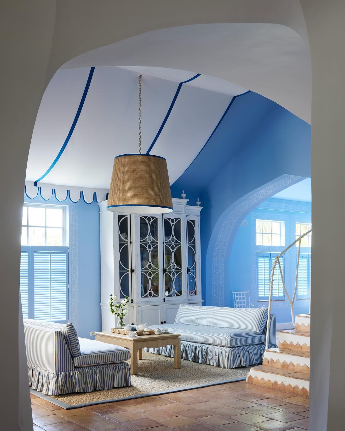 &quot;The tented seating area between the living and dining rooms.&quot; @lindrothdesign @amandalindrothdesign seen in the Blue Skies chapter of Island Dreaming.  Available now, published by @vendomepress