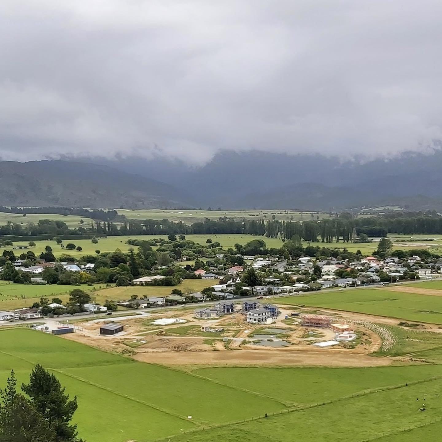 Progress update for Stage 1 of the Takaka Cohousing Neighbourhood - the first dwellings are nearing completion. Sustainable, locally sourced cypress logs for the pergolas and untreated macrocarpa weatherboards. All paints used are natural products wi