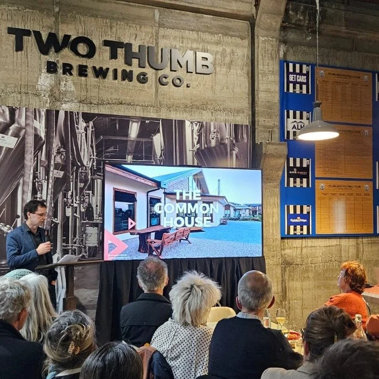 Last week Brad presented our @takaka_cohousing project at the local NZIA branch PechaKucha night. This format sees multiple speakers present 20 images for 20 seconds each in a fast paced and fun evening. Thanks to @nzia_nelsonmarlborough for organisi