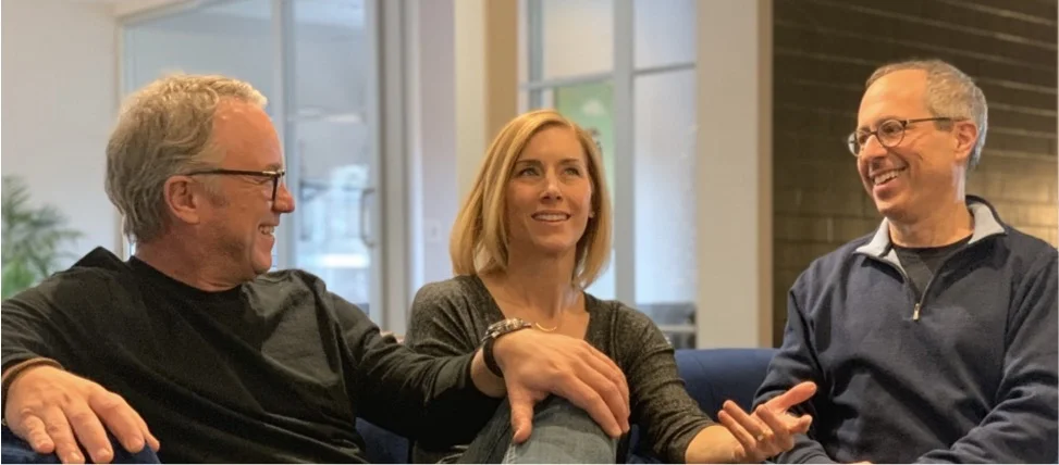 Lonnie Mayne, Amy Blaschka, and Bruce Kasanoff in our Park City offices