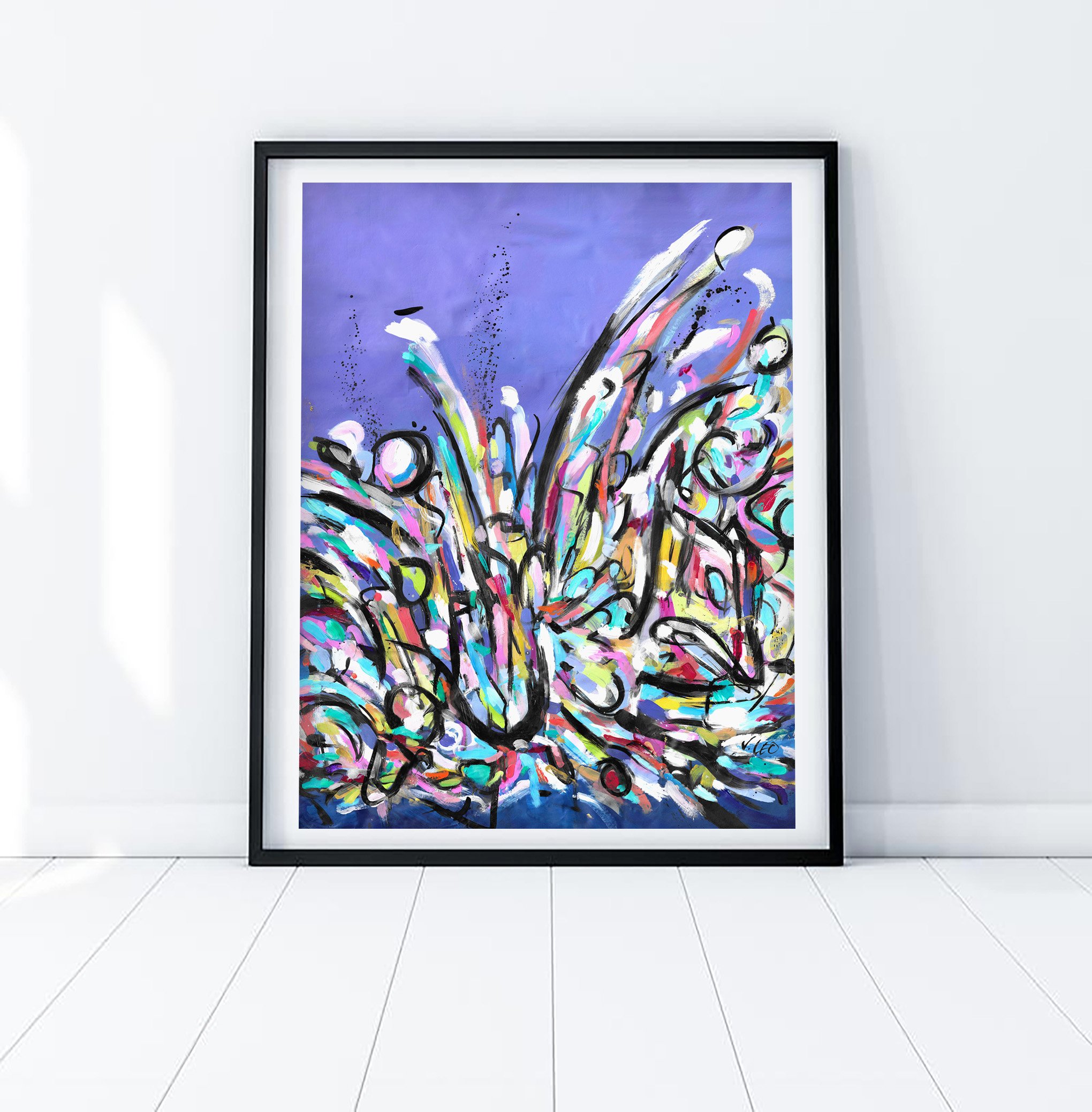"Learn to Fall" original abstract painting — Jennifer Leo