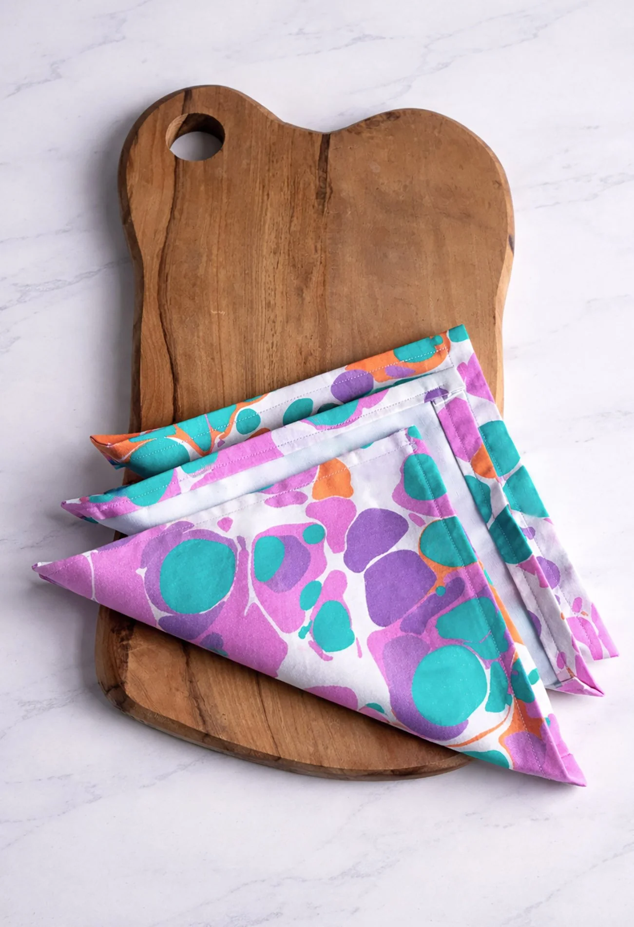 artisan cocktail napkins Italy modern colourful table styling terrazzo design