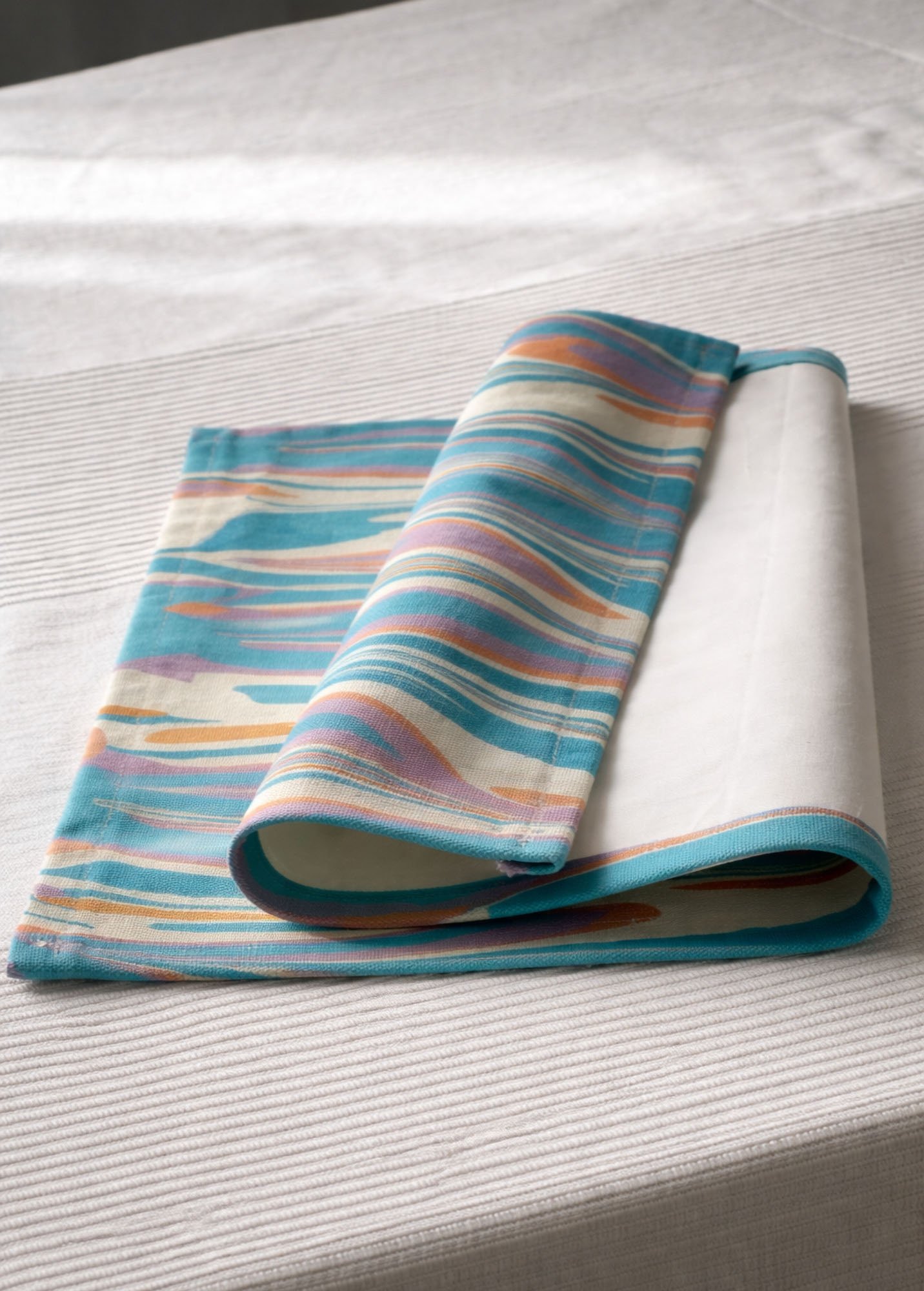 marbled cotton placemats Aspen Mist Tischset Baumwolle modern set de table coton placemat katoen