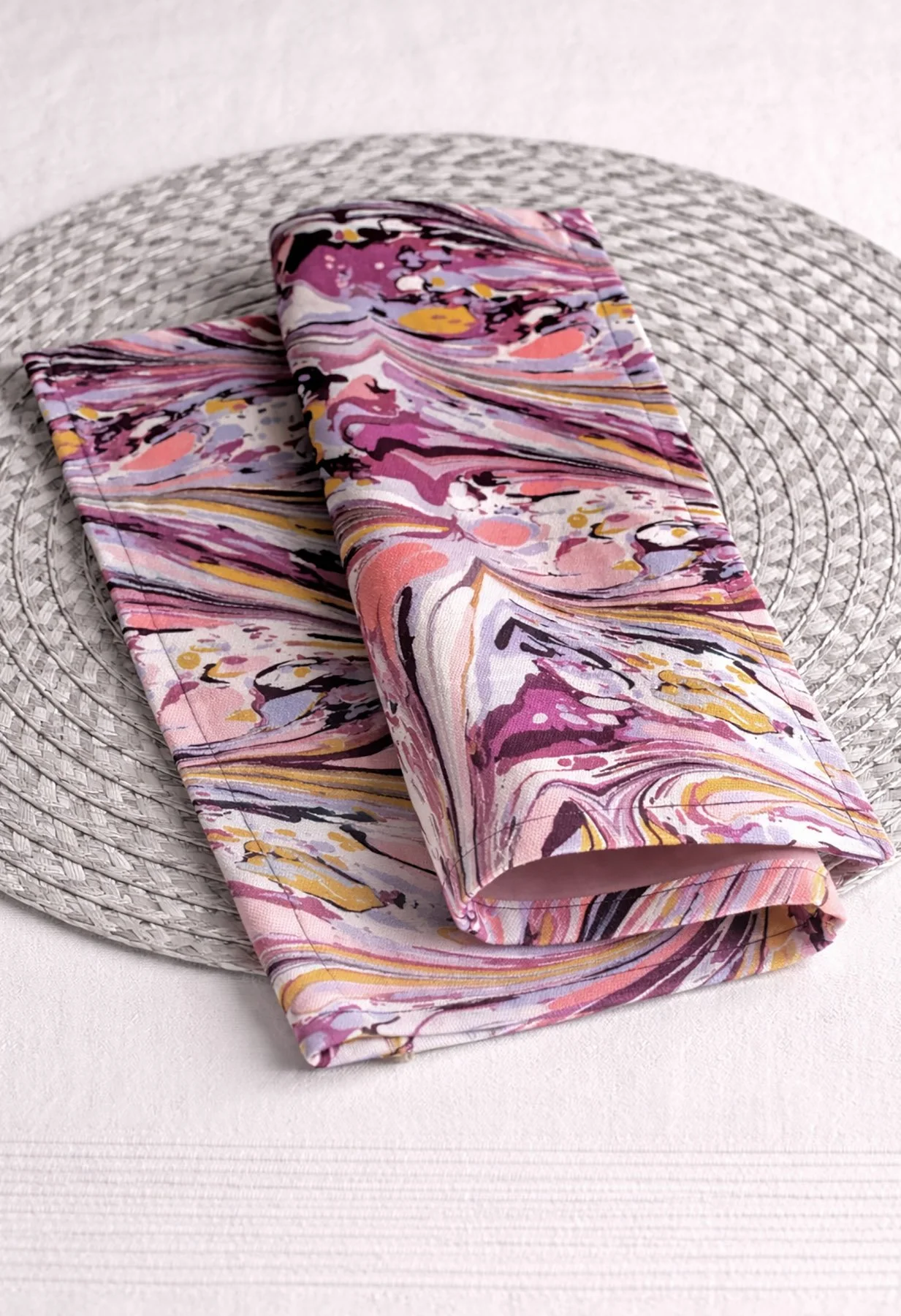 tischläufer baumwolle, tischläufer modern, warme farben tischdeko, tischwäsche stoff