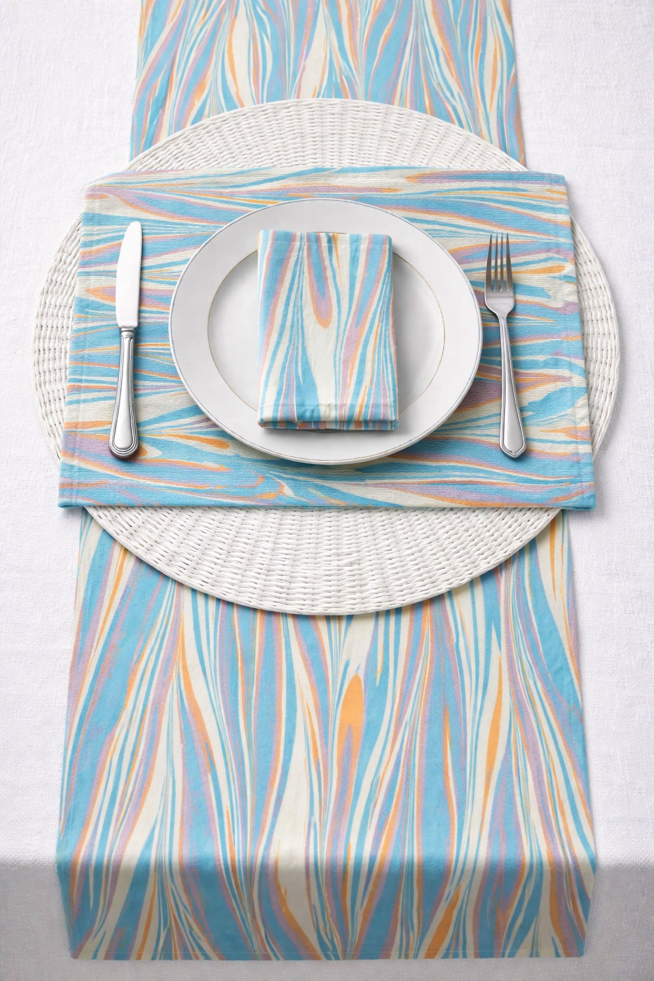 natural cotton table linens italian handmade. Tischset Baumwolle modern Tischwäsche Design