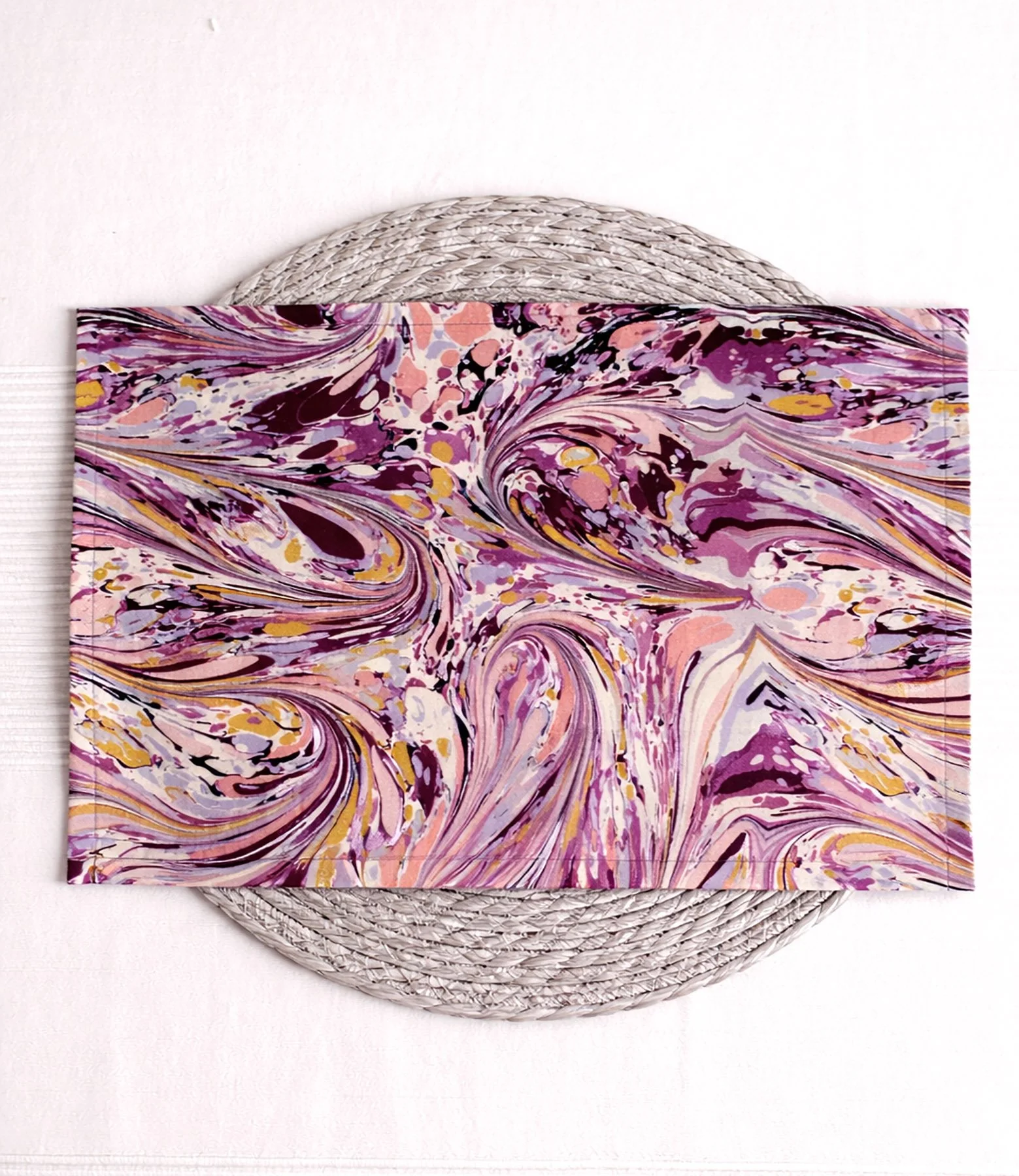 warm tone cotton table runner marbled fabric for dining and entertaining italy