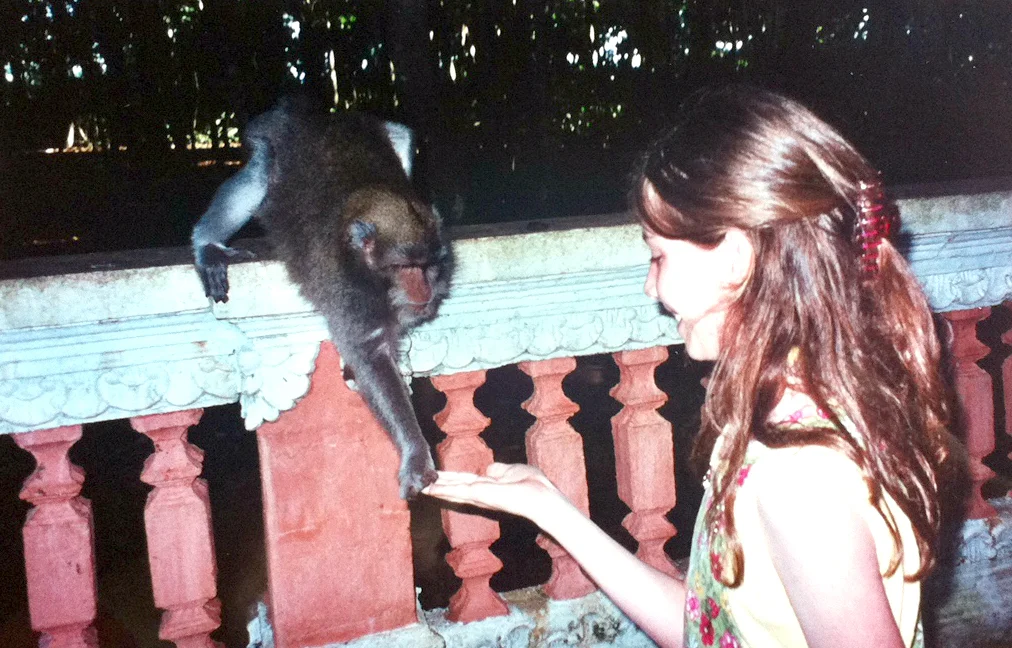 Making a new friend in Bali