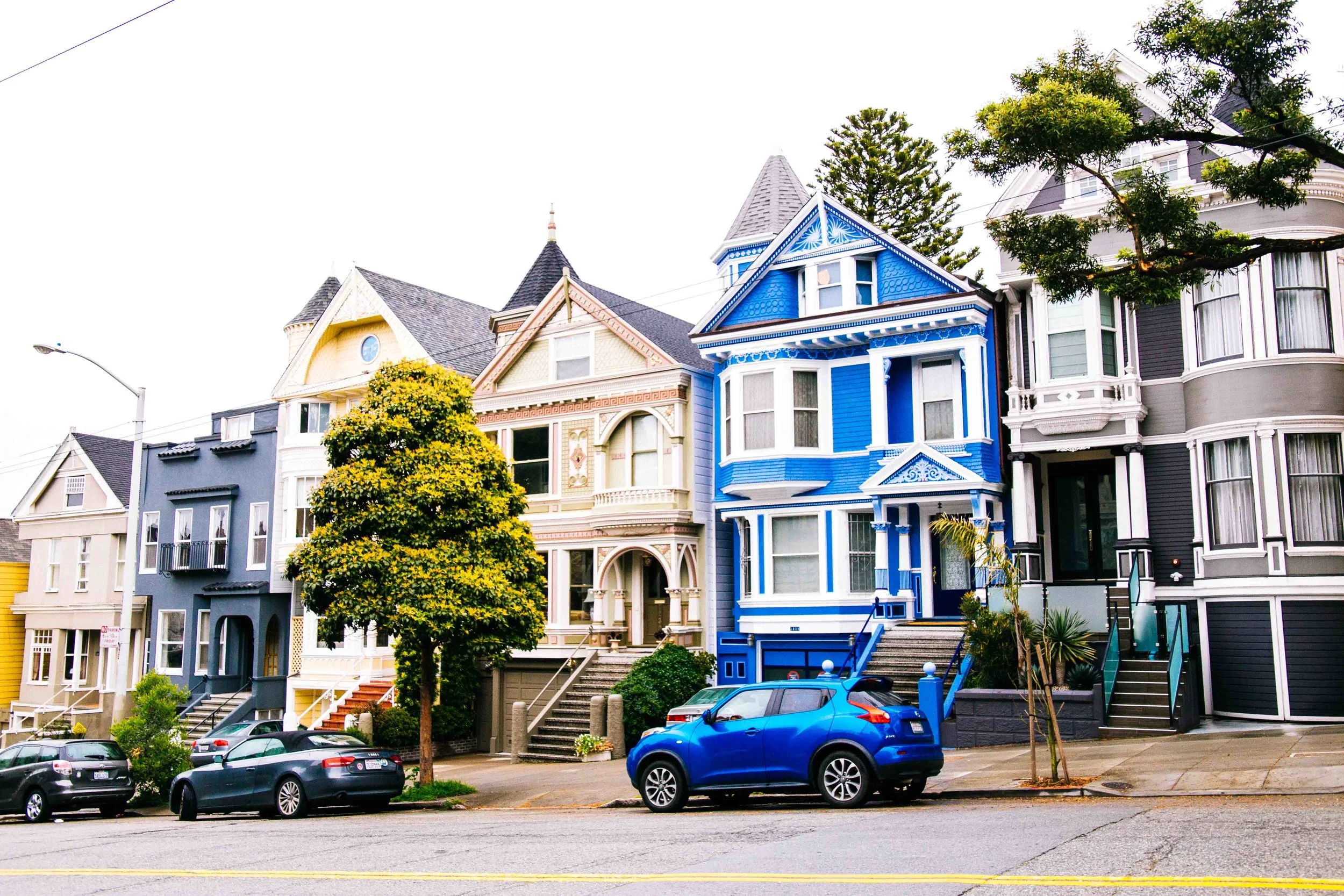 Some colourful houses near Haight-Ashbury in San Francisco. Photo: Marine Raynard