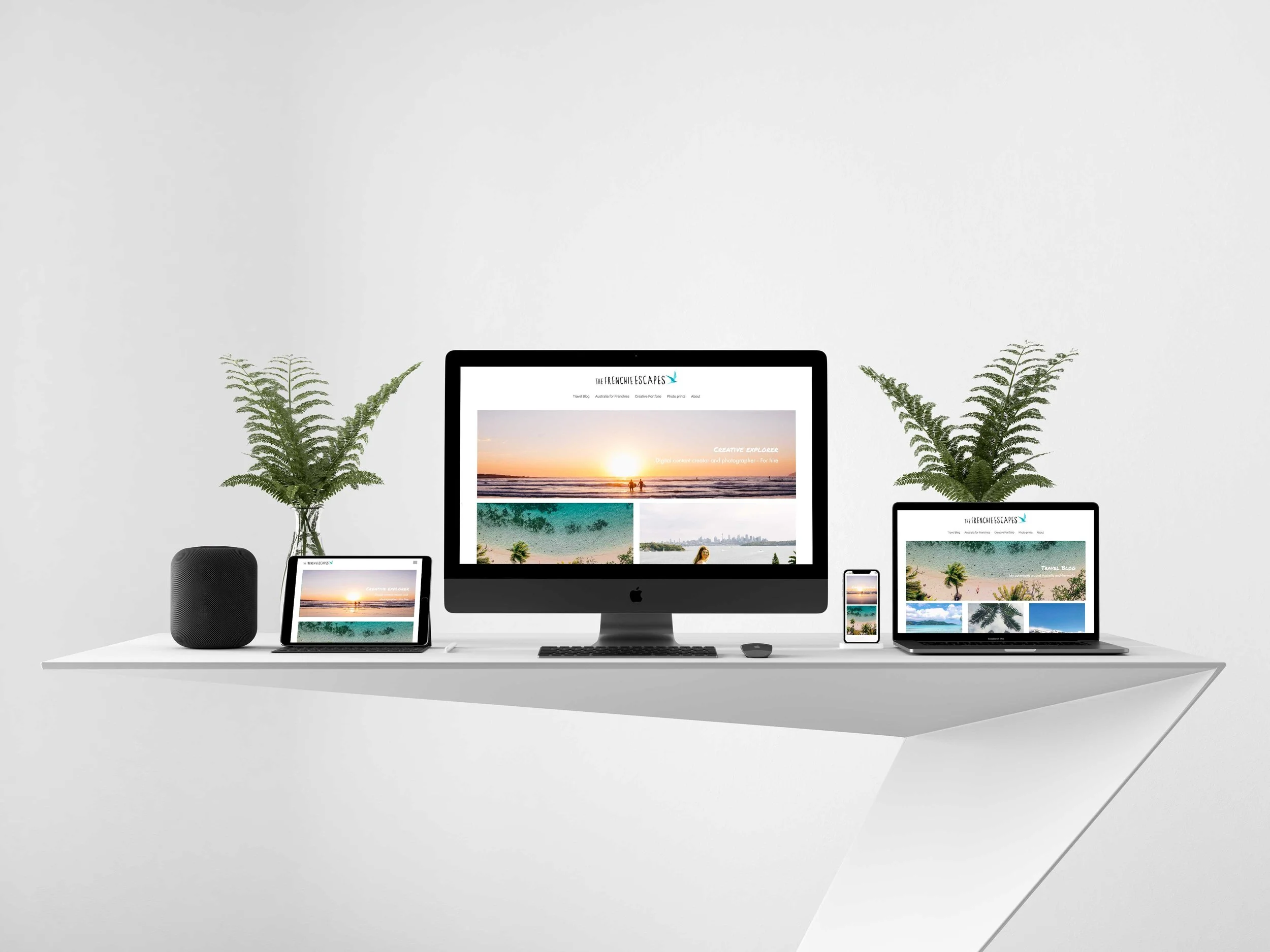 Originally built on Wordpress, I transitionned my own website to Squarespace a few years ago. After a first design, I then decided to re-design the whole website to a new clearer and nicer layout. See more here: https://thefrenchieescapes.com
