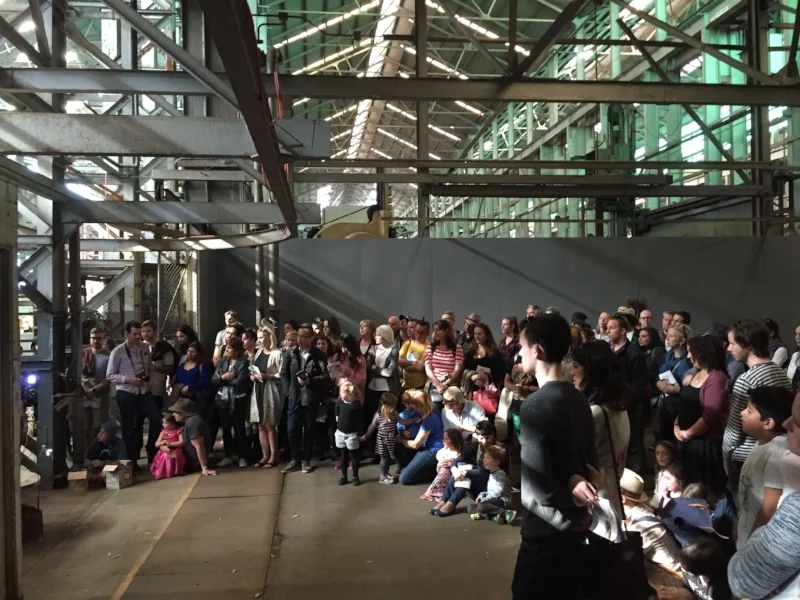 Our audience watching Matt Shillcock and Mel Tyquin during the performance of 'The Likes of Me' for Underbelly Arts Festival Cockatoo Island, Sydney Harbour 2014.