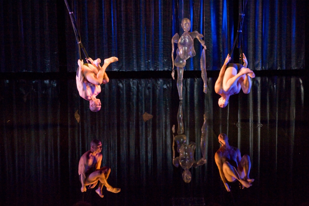 MirrorMirror - a full-length dance / aerial work exploring ending / death and genetic memory. In collaboration with David Clarkson and Paul Selwyn Norton for Stalker Theatre. Noordezon Festival and Oerol Festivals, Netherlands and Riverside Theatres, Paramatta 2009-2010. Photo: Pierre Borasci