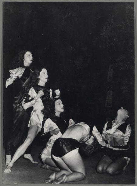 The Demon Machine, Australia and New Zealand 1947. Once established in Sydney, Bodenweiser worked with Australian dancers like (left to right) Coralie Hinkley, Margaret Chapple, Moira Claux, Eileen Cramer, and Mardi Watchorn, who went on to become the next generation of modern dance teachers and creators. Pictures: National Library of Australia