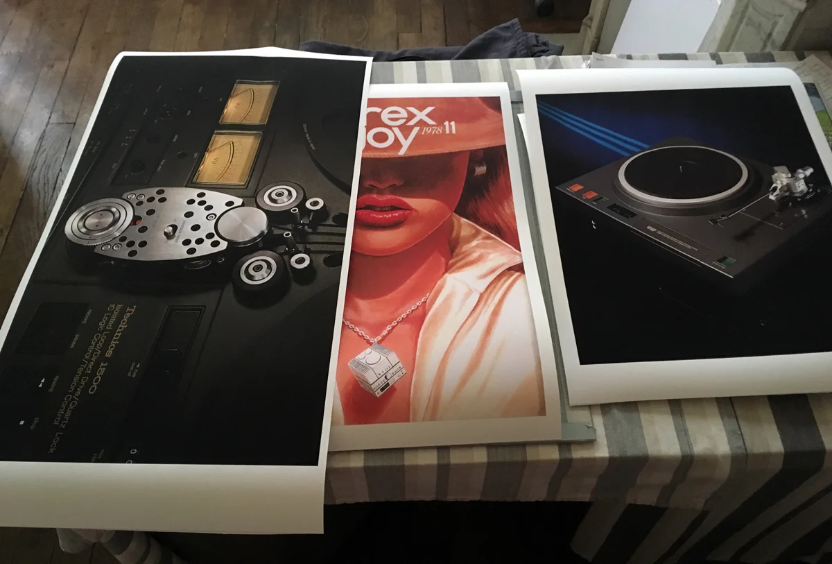 three prints ready for cutout and coating.