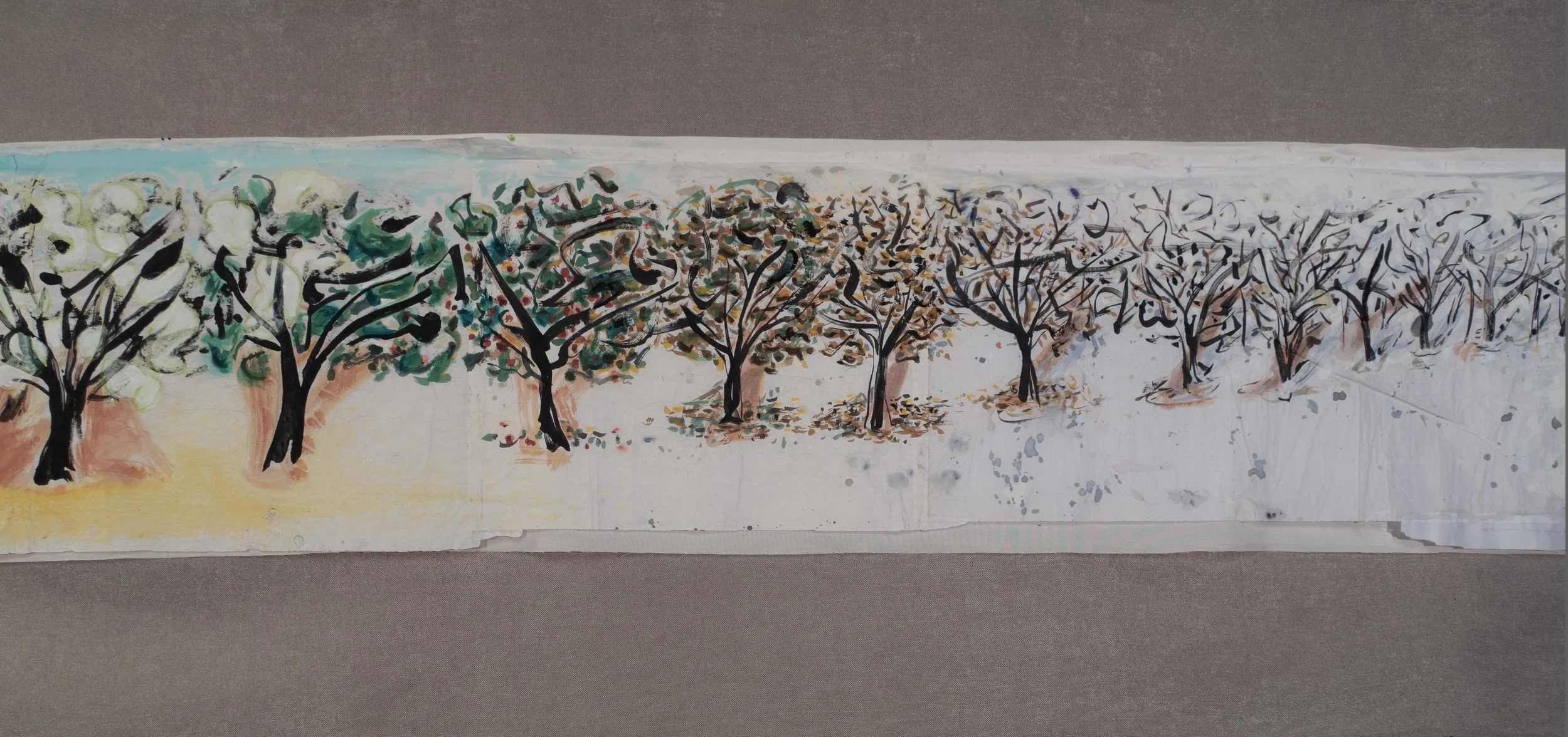 Apple orchard in four seasons (detail)