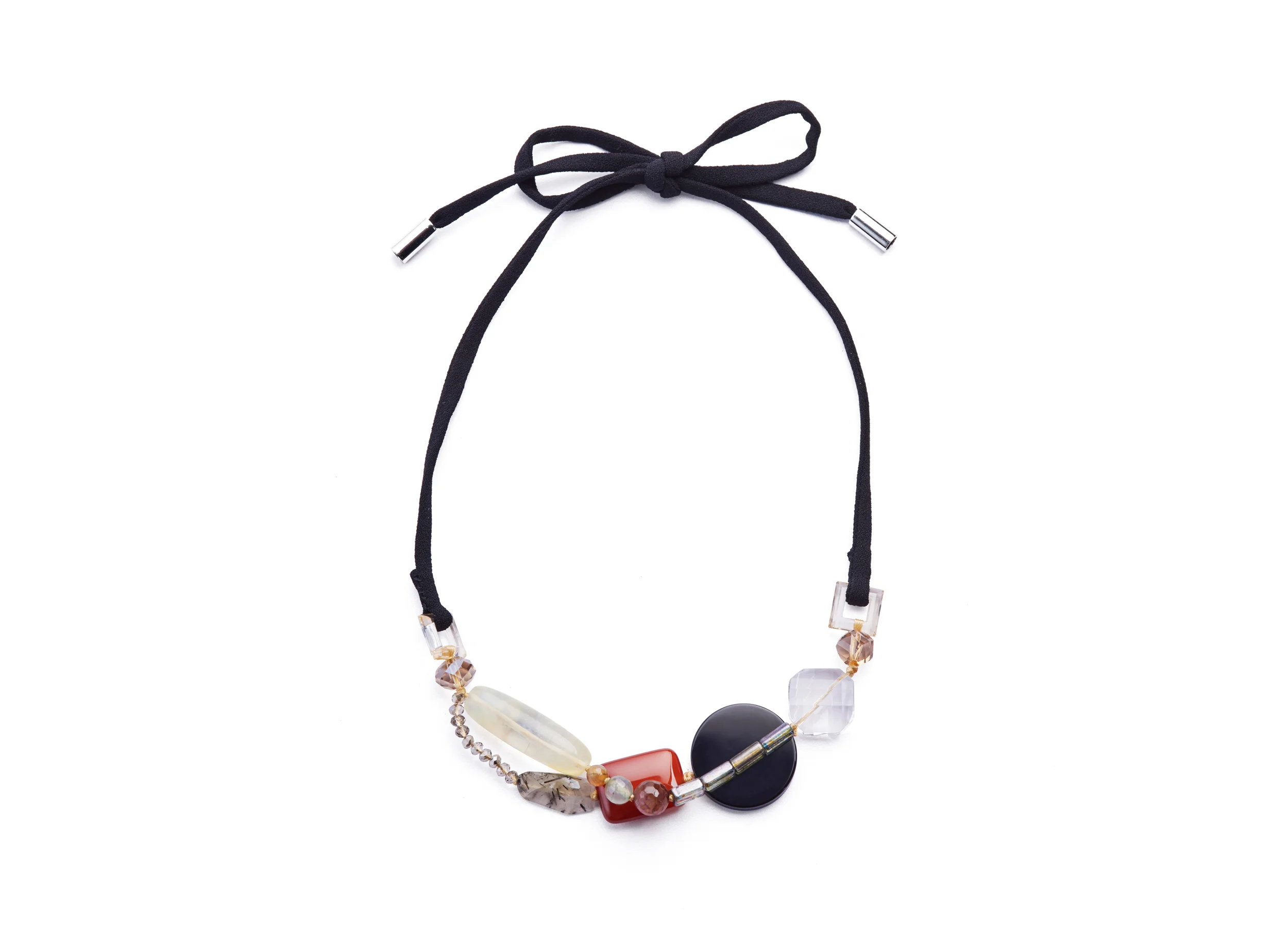 Necklace with Round Onyx*圆形黑玛瑙