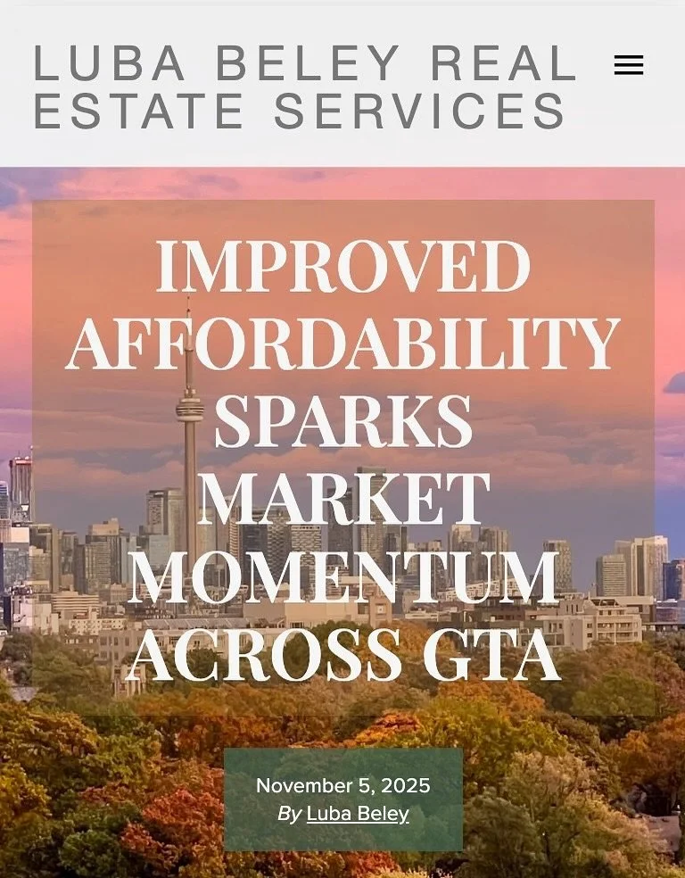 Improved affordability and easing rates sparked fresh momentum in the GTA housing market this October.
Sales were up just over 10% month-over-month, marking one of the strongest months of the year, while the average price held steady at $1,054,372.

